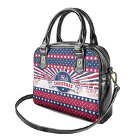 USA Christmas Shoulder Handbag The Stars and Stripes Xmas Style