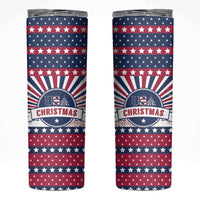 USA Christmas Skinny Tumbler The Stars and Stripes Xmas Style - Wonder Print Shop