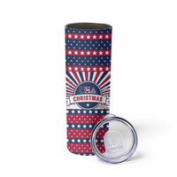 USA Christmas Skinny Tumbler The Stars and Stripes Xmas Style - Wonder Print Shop