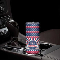 USA Christmas Skinny Tumbler The Stars and Stripes Xmas Style - Wonder Print Shop