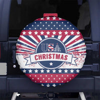 USA Christmas Spare Tire Cover The Stars and Stripes Xmas Style - Wonder Print Shop