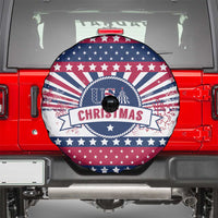 USA Christmas Spare Tire Cover The Stars and Stripes Xmas Style - Wonder Print Shop