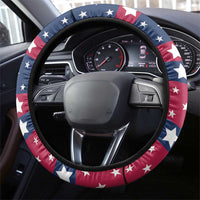USA Christmas Steering Wheel Cover The Stars and Stripes Xmas Style - Wonder Print Shop