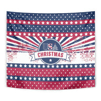 USA Christmas Tapestry The Stars and Stripes Xmas Style - Wonder Print Shop
