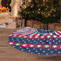 USA Christmas Tree Skirt The Stars and Stripes Xmas Style - Wonder Print Shop