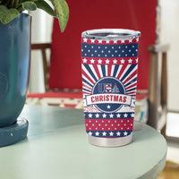USA Christmas Tumbler Cup The Stars and Stripes Xmas Style - Wonder Print Shop