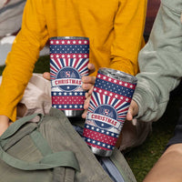USA Christmas Tumbler Cup The Stars and Stripes Xmas Style - Wonder Print Shop
