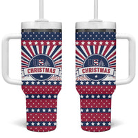 USA Christmas Tumbler With Handle The Stars and Stripes Xmas Style - Wonder Print Shop