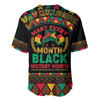 Make Every Month Black History Month Baseball Jersey African Pattern - Wonder Print Shop