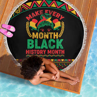 Make Every Month Black History Month Beach Blanket African Pattern - Wonder Print Shop