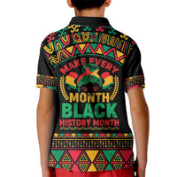 Make Every Month Black History Month Kid Polo Shirt African Pattern - Wonder Print Shop