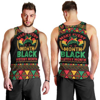 Make Every Month Black History Month Men Tank Top African Pattern - Wonder Print Shop
