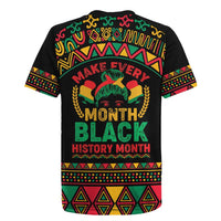 Make Every Month Black History Month Rugby Jersey African Pattern - Wonder Print Shop