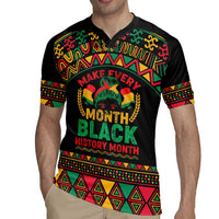 Make Every Month Black History Month Rugby Jersey African Pattern - Wonder Print Shop