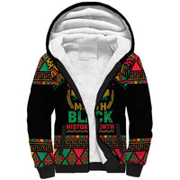 Make Every Month Black History Month Sherpa Hoodie African Pattern - Wonder Print Shop