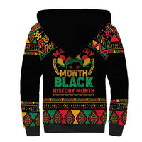 Make Every Month Black History Month Sherpa Hoodie African Pattern - Wonder Print Shop