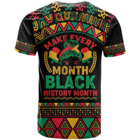 Make Every Month Black History Month T Shirt African Pattern - Wonder Print Shop