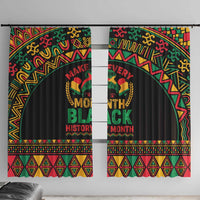 Make Every Month Black History Month Window Curtain African Pattern - Wonder Print Shop
