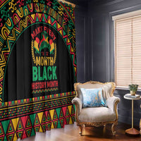 Make Every Month Black History Month Window Curtain African Pattern - Wonder Print Shop