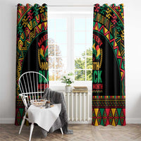 Make Every Month Black History Month Window Curtain African Pattern - Wonder Print Shop