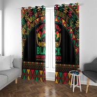 Make Every Month Black History Month Window Curtain African Pattern - Wonder Print Shop