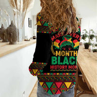 Make Every Month Black History Month Women Casual Shirt African Pattern - Wonder Print Shop