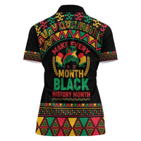 Make Every Month Black History Month Women Polo Shirt African Pattern - Wonder Print Shop