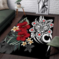 Taino Sun Tribal Area Rug Tropical Hibiscus - Wonder Print Shop