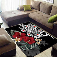 Taino Sun Tribal Area Rug Tropical Hibiscus - Wonder Print Shop