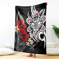 Taino Sun Tribal Blanket Tropical Hibiscus