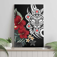 Taino Sun Tribal Canvas Wall Art Tropical Hibiscus - Wonder Print Shop