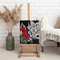 Taino Sun Tribal Canvas Wall Art Tropical Hibiscus - Wonder Print Shop