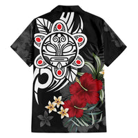 Taino Sun Tribal Family Matching Summer Maxi Dress and Hawaiian Shirt Tropical Hibiscus - Wonder Print Shop