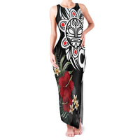 Taino Sun Tribal Family Matching Tank Maxi Dress and Hawaiian Shirt Tropical Hibiscus - Wonder Print Shop