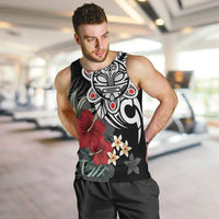 Taino Sun Tribal Men Tank Top Tropical Hibiscus - Wonder Print Shop