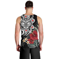 Taino Sun Tribal Men Tank Top Tropical Hibiscus - Wonder Print Shop
