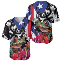 Boricua Taino Coqui Tropical Baseball Jersey Puerto Rico Grunge Flag - Wonder Print Shop