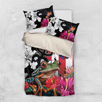Boricua Taino Coqui Tropical Bedding Set Puerto Rico Grunge Flag - Wonder Print Shop