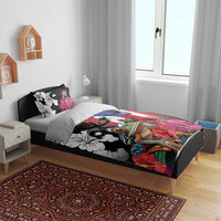 Boricua Taino Coqui Tropical Bedding Set Puerto Rico Grunge Flag - Wonder Print Shop