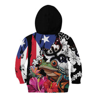 Boricua Taino Coqui Tropical Kid Hoodie Puerto Rico Grunge Flag - Wonder Print Shop