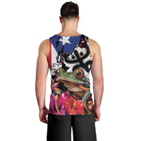 Boricua Taino Coqui Tropical Men Tank Top Puerto Rico Grunge Flag - Wonder Print Shop