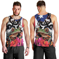 Boricua Taino Coqui Tropical Men Tank Top Puerto Rico Grunge Flag - Wonder Print Shop