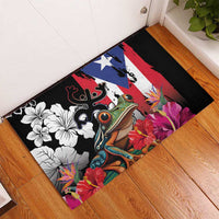 Boricua Taino Coqui Tropical Rubber Doormat Puerto Rico Grunge Flag - Wonder Print Shop