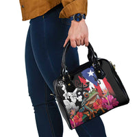 Boricua Taino Coqui Tropical Shoulder Handbag Puerto Rico Grunge Flag