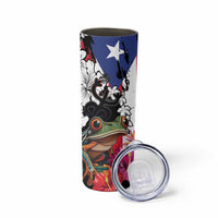 Boricua Taino Coqui Tropical Skinny Tumbler Puerto Rico Grunge Flag - Wonder Print Shop