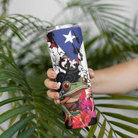 Boricua Taino Coqui Tropical Skinny Tumbler Puerto Rico Grunge Flag - Wonder Print Shop