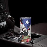 Boricua Taino Coqui Tropical Skinny Tumbler Puerto Rico Grunge Flag - Wonder Print Shop