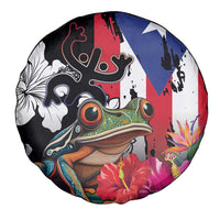 Boricua Taino Coqui Tropical Spare Tire Cover Puerto Rico Grunge Flag - Wonder Print Shop