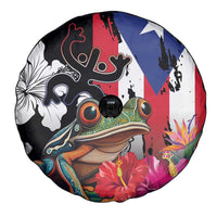 Boricua Taino Coqui Tropical Spare Tire Cover Puerto Rico Grunge Flag - Wonder Print Shop