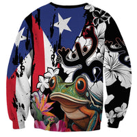 Boricua Taino Coqui Tropical Sweatshirt Puerto Rico Grunge Flag - Wonder Print Shop